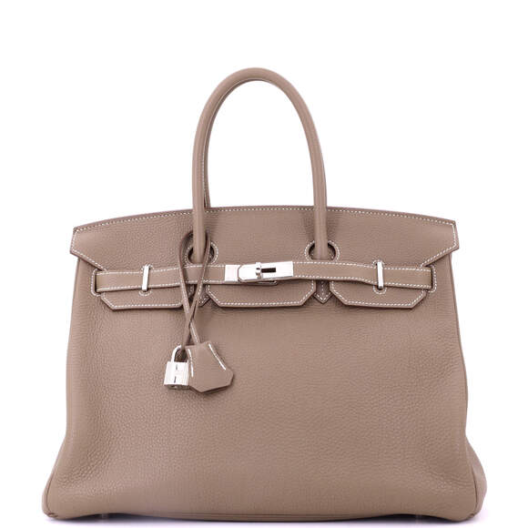Hermes Birkin Handbag Grey Togo With #186474H18B - Picture 1 of 9